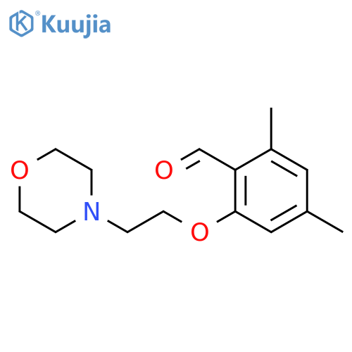 2,4-dimethyl-6-[2-(morpholin-4-yl)ethoxy]benzaldehyde structure