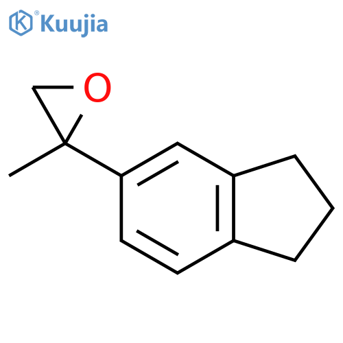 2-(2,3-dihydro-1H-inden-5-yl)-2-methyloxirane structure