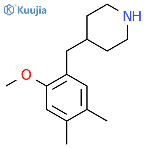 4-(2-methoxy-4,5-dimethylphenyl)methylpiperidine structure