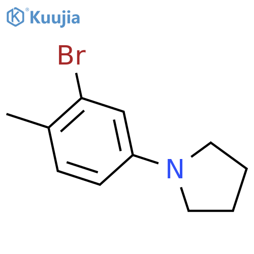1-(3-Bromo-4-methylphenyl)pyrrolidine structure