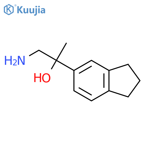 1-amino-2-(2,3-dihydro-1H-inden-5-yl)propan-2-ol structure
