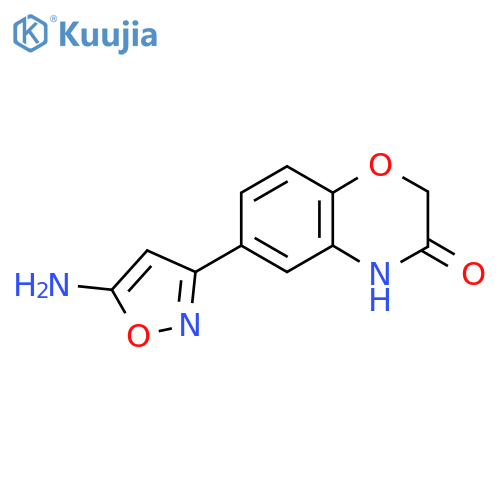 6-(5-amino-1,2-oxazol-3-yl)-3,4-dihydro-2H-1,4-benzoxazin-3-one structure