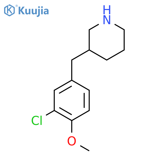 3-(3-chloro-4-methoxyphenyl)methylpiperidine structure