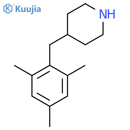 4-(2,4,6-trimethylphenyl)methylpiperidine structure