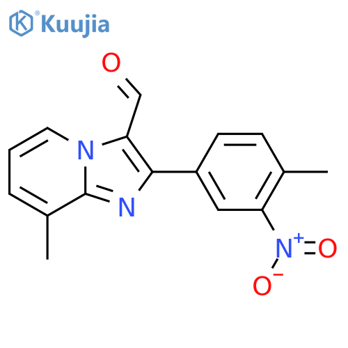8-Methyl-2-(4-methyl-3-nitrophenyl)imidazo[1,2-a]pyridine-3-carbaldehyde structure