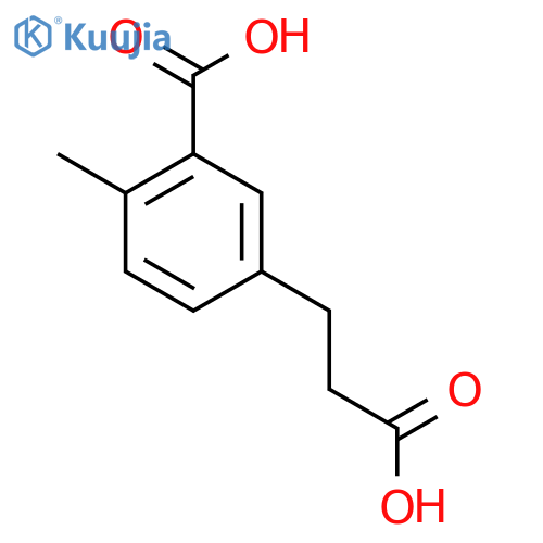 5-(2-Carboxyethyl)-2-methylbenzoic acid structure