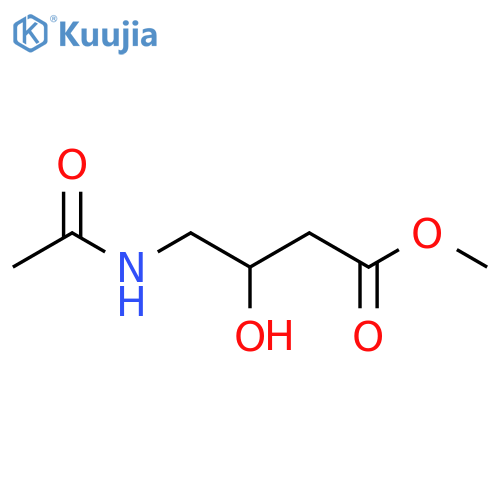 Butanoic acid, 4-(acetylamino)-3-hydroxy-, methyl ester structure
