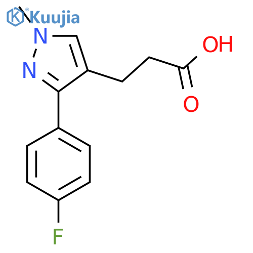 3-[3-(4-Fluorophenyl)-1-methyl-1H-pyrazol-4-yl]propanoic acid structure