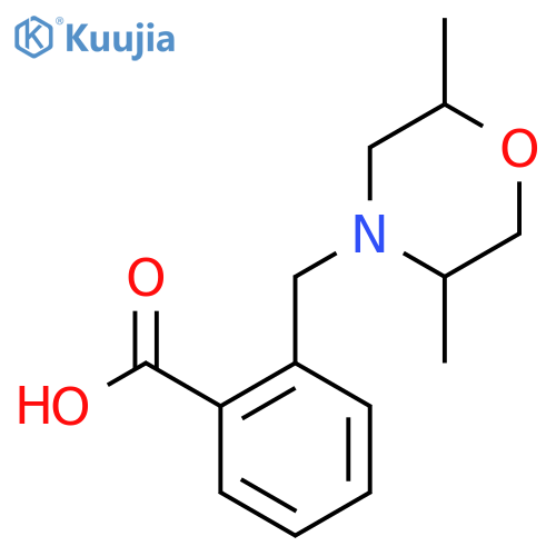 2-(2,5-dimethylmorpholin-4-yl)methylbenzoic acid structure