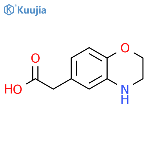 2H-1,4-Benzoxazine-6-acetic acid, 3,4-dihydro- structure