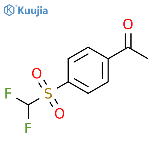 1-(4-difluoromethanesulfonylphenyl)ethan-1-one structure