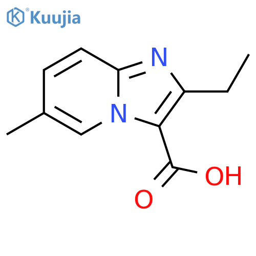 2-Ethyl-6-methylimidazo[1,2-a]pyridine-3-carboxylic acid structure