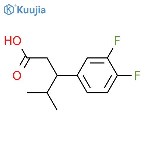 3-(3,4-difluorophenyl)-4-methylpentanoic acid structure