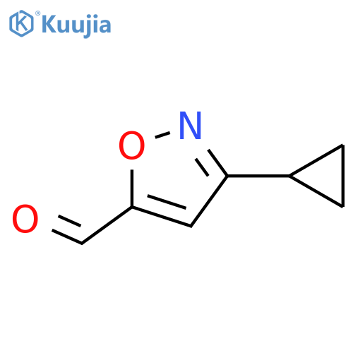3-Cyclopropyl-1,2-oxazole-5-carbaldehyde structure