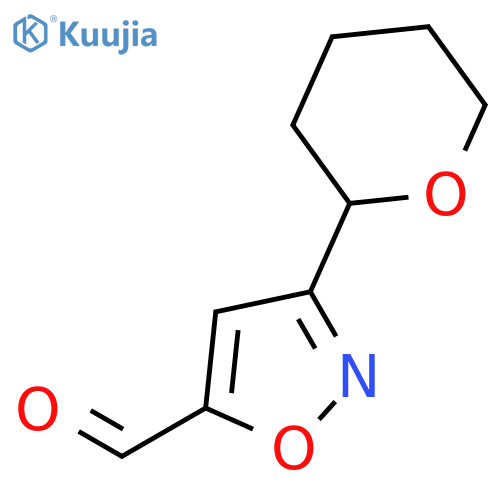 5-Isoxazolecarboxaldehyde, 3-(tetrahydro-2H-pyran-2-yl)- structure