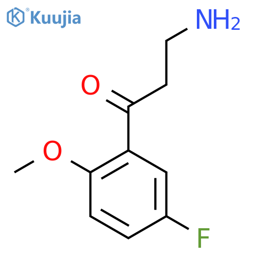 3-amino-1-(5-fluoro-2-methoxyphenyl)propan-1-one structure