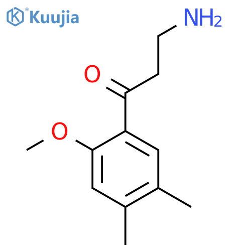 3-amino-1-(2-methoxy-4,5-dimethylphenyl)propan-1-one structure