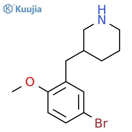 3-(5-bromo-2-methoxyphenyl)methylpiperidine structure