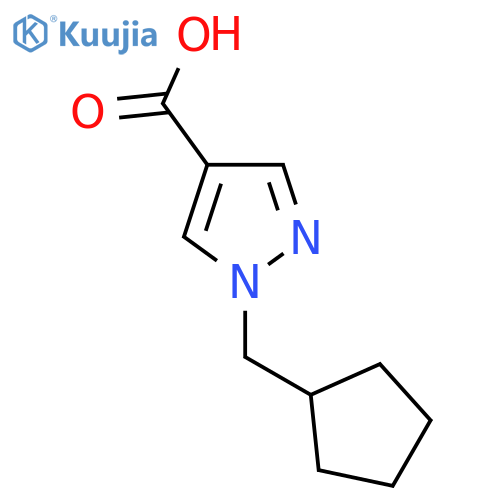 1-(cyclopentylmethyl)-1H-pyrazole-4-carboxylic acid structure