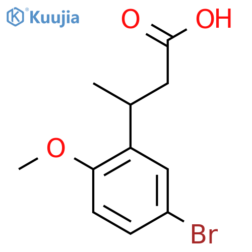 3-(5-bromo-2-methoxyphenyl)butanoic acid structure