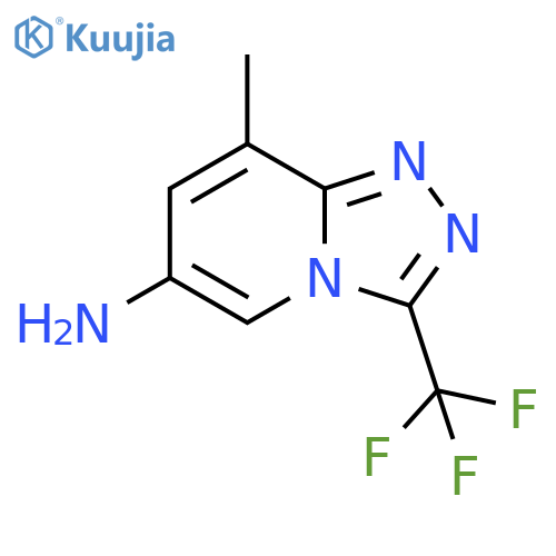 8-Methyl-3-(trifluoromethyl)-[1,2,4]triazolo[4,3-a]pyridin-6-amine structure
