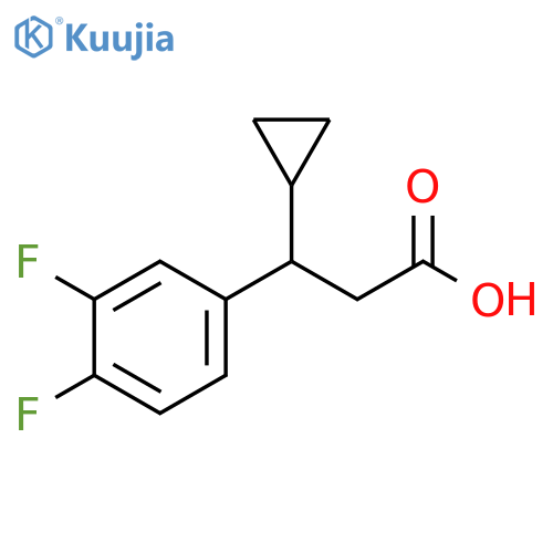beta-Cyclopropyl-3,4-difluorobenzenepropanoic acid structure