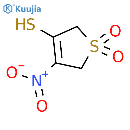 3-Thiophenethiol, 2,5-dihydro-4-nitro-, 1,1-dioxide structure