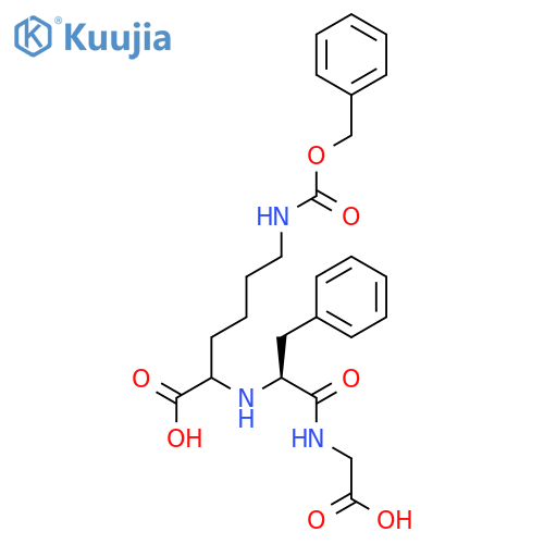 Glycine,N-[N-[1-carboxy-5-[[(phenylmethoxy)carbonyl]amino]pentyl]-L-phenylalanyl]-(9CI) structure