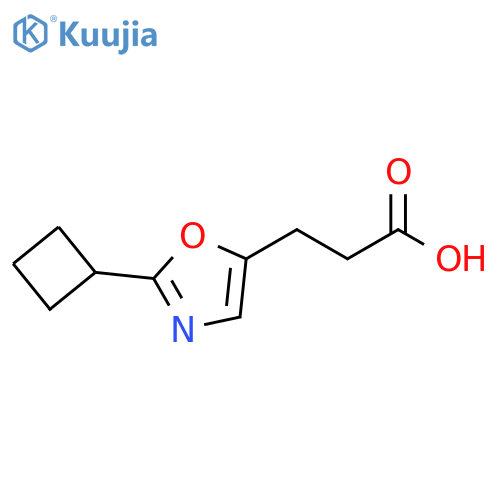 3-(2-cyclobutyl-1,3-oxazol-5-yl)propanoic acid structure
