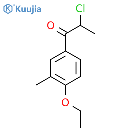 2-Chloro-1-(4-ethoxy-3-methylphenyl)propan-1-one structure