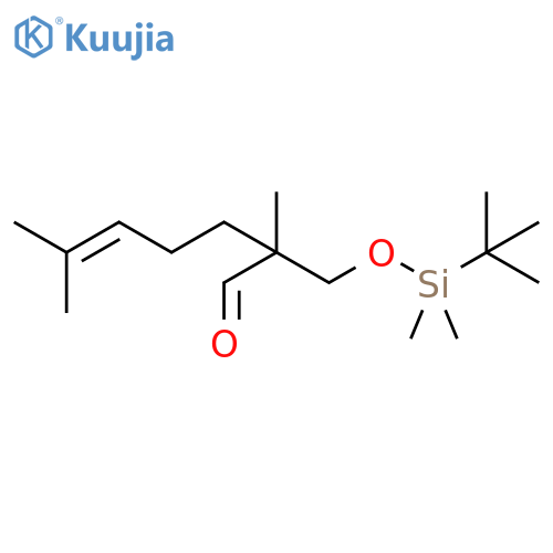 2-[[tert-butyl(dimethyl)silyl]oxymethyl]-2,6-dimethylhept-5-enal structure