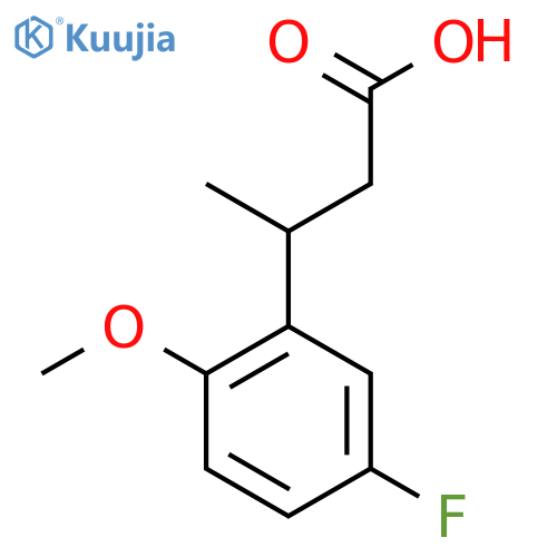 3-(5-fluoro-2-methoxyphenyl)butanoic acid structure