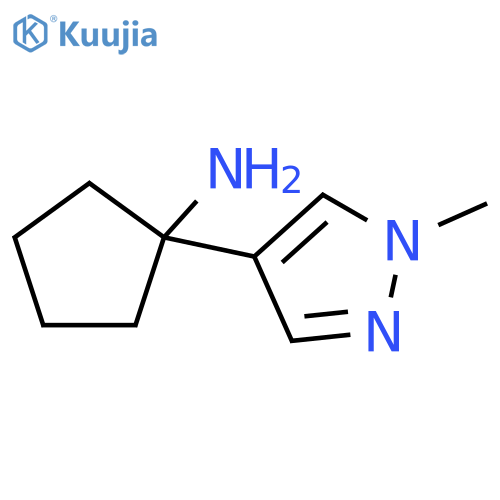 1-(1-methyl-1H-pyrazol-4-yl)cyclopentan-1-amine structure