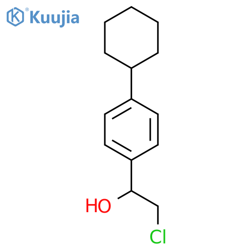 2-chloro-1-(4-cyclohexylphenyl)ethan-1-ol structure