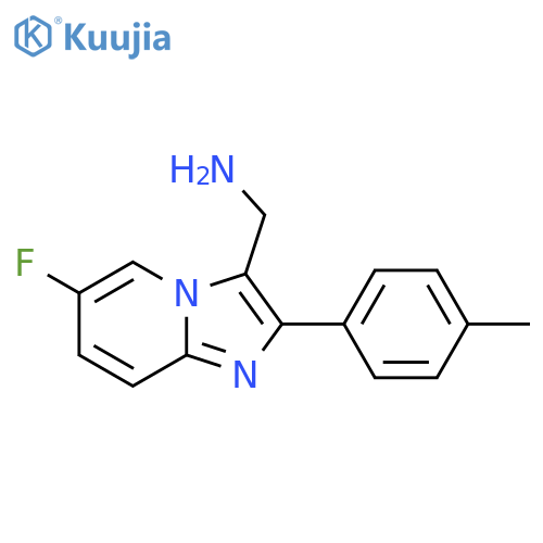 [6-Fluoro-2-(4-methylphenyl)imidazo[1,2-a]pyridin-3-yl]methanamine structure