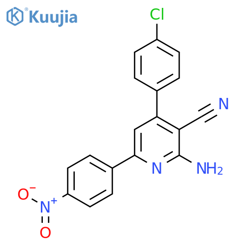 3-Pyridinecarbonitrile, 2-amino-4-(4-chlorophenyl)-6-(4-nitrophenyl)- structure
