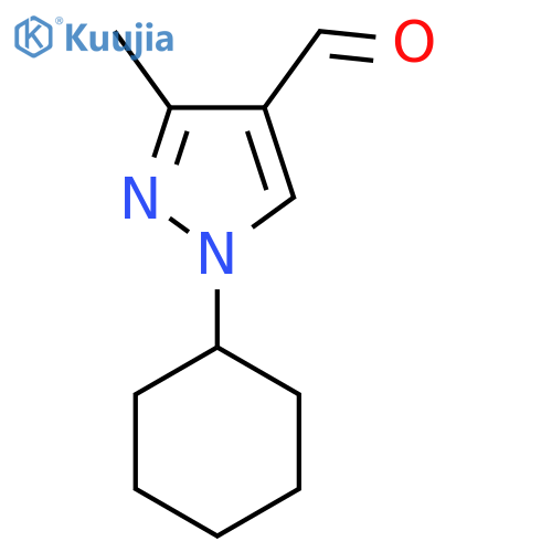 1-Cyclohexyl-3-methyl-1H-pyrazole-4-carbaldehyde structure