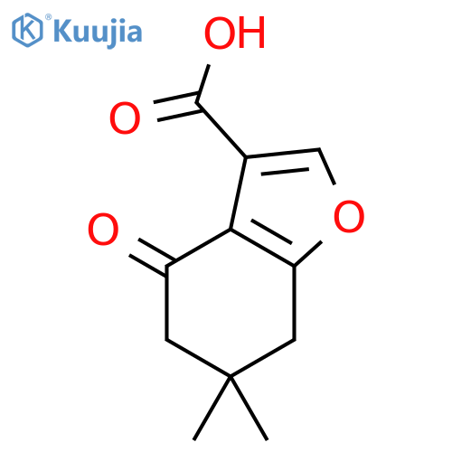 6,6-DIMETHYL-4-OXO-4,5,6,7-TETRAHYDRO-1-BENZOFURAN-3-CARBOXYLIC ACID structure