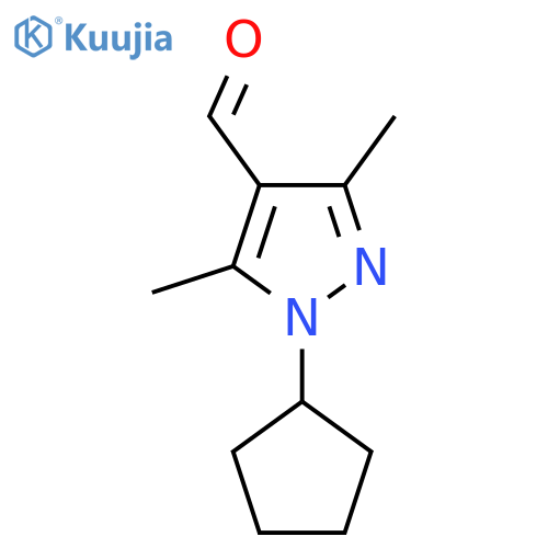 1-Cyclopentyl-3,5-dimethyl-1H-pyrazole-4-carbaldehyde structure