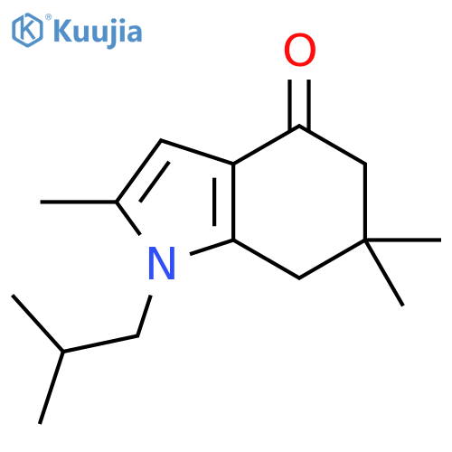 4H-Indol-4-one, 1,5,6,7-tetrahydro-2,6,6-trimethyl-1-(2-methylpropyl)- structure
