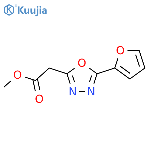Methyl (5-(2-furyl)-1,3,4-oxadiazol-2-yl)acetate structure