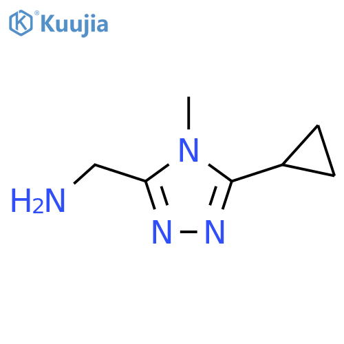 (5-cyclopropyl-4-methyl-4H-1,2,4-triazol-3-yl)methanamine structure