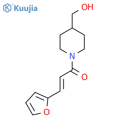 (2E)-3-(furan-2-yl)-1-[4-(hydroxymethyl)piperidin-1-yl]prop-2-en-1-one structure