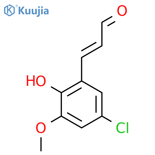 3-(5-chloro-2-hydroxy-3-methoxyphenyl)prop-2-enal structure