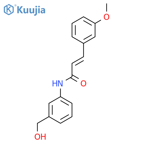 N-3-(hydroxymethyl)phenyl-3-(3-methoxyphenyl)prop-2-enamide structure