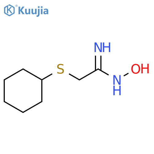 2-(cyclohexylsulfanyl)-N'-hydroxyethanimidamide structure