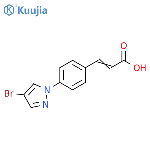 3-4-(4-Bromo-1H-pyrazol-1-yl)phenylacrylic acid structure