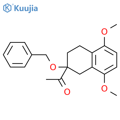 Ethanone, 1-[1,2,3,4-tetrahydro-5,8-dimethoxy-2-(phenylmethoxy)-2-naphthalenyl]- structure
