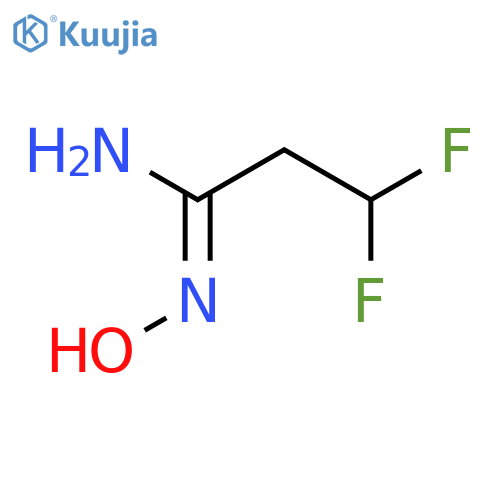 3,3-difluoro-N'-hydroxypropanimidamide structure