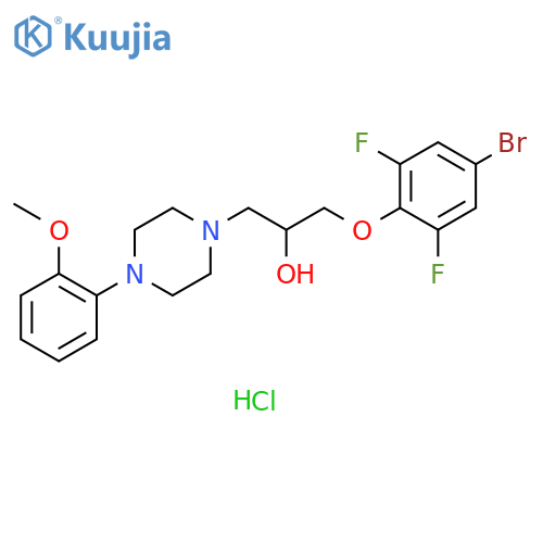 1-(4-bromo-2,6-difluorophenoxy)-3-4-(2-methoxyphenyl)piperazin-1-ylpropan-2-ol dihydrochloride structure